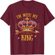 Matching Queen King Couple Shirts, I'm with My King T-Shirt - T-Shirt | Maroon