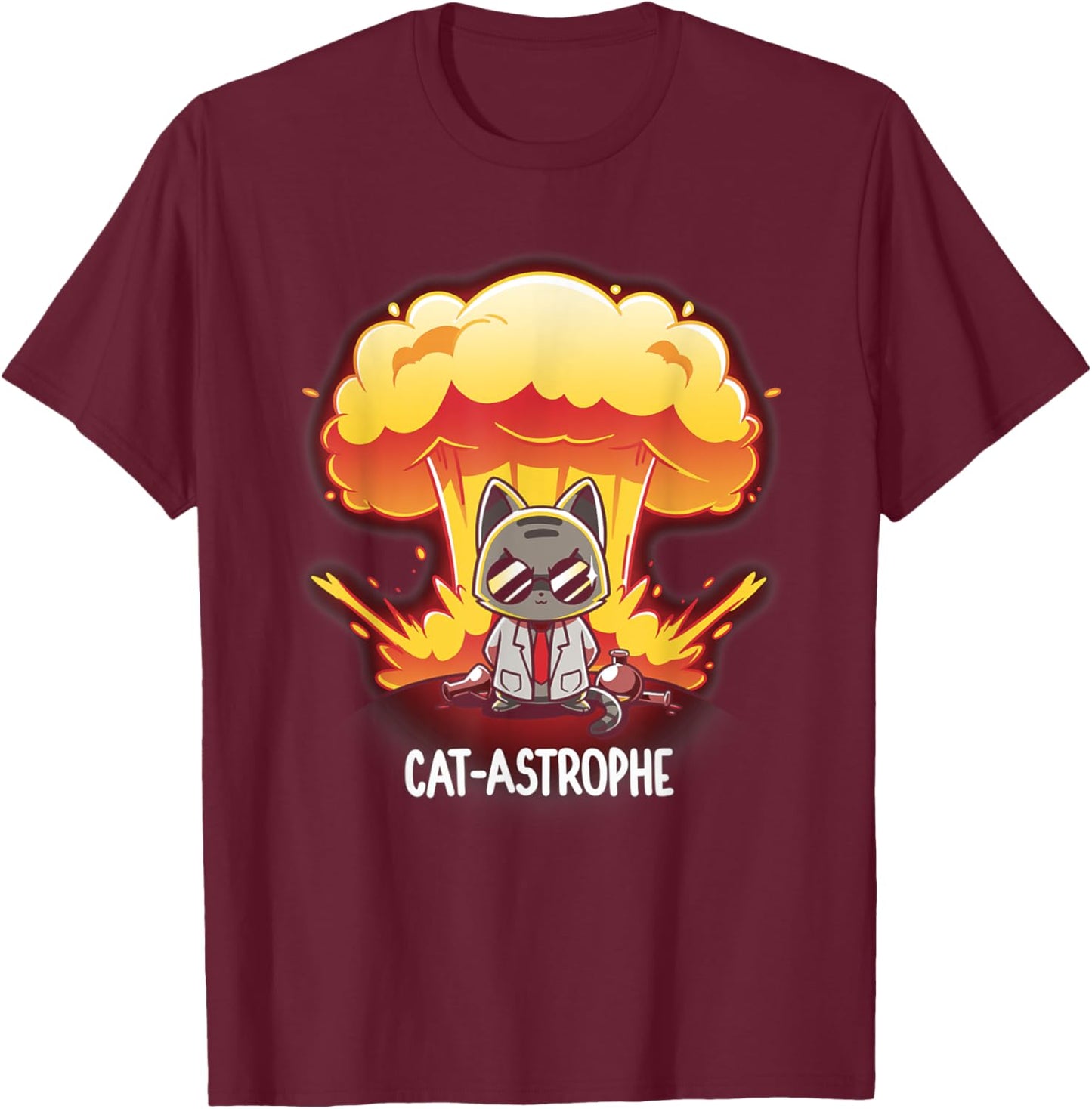 Cat-astrophe T-Shirt - T-Shirt | Maroon