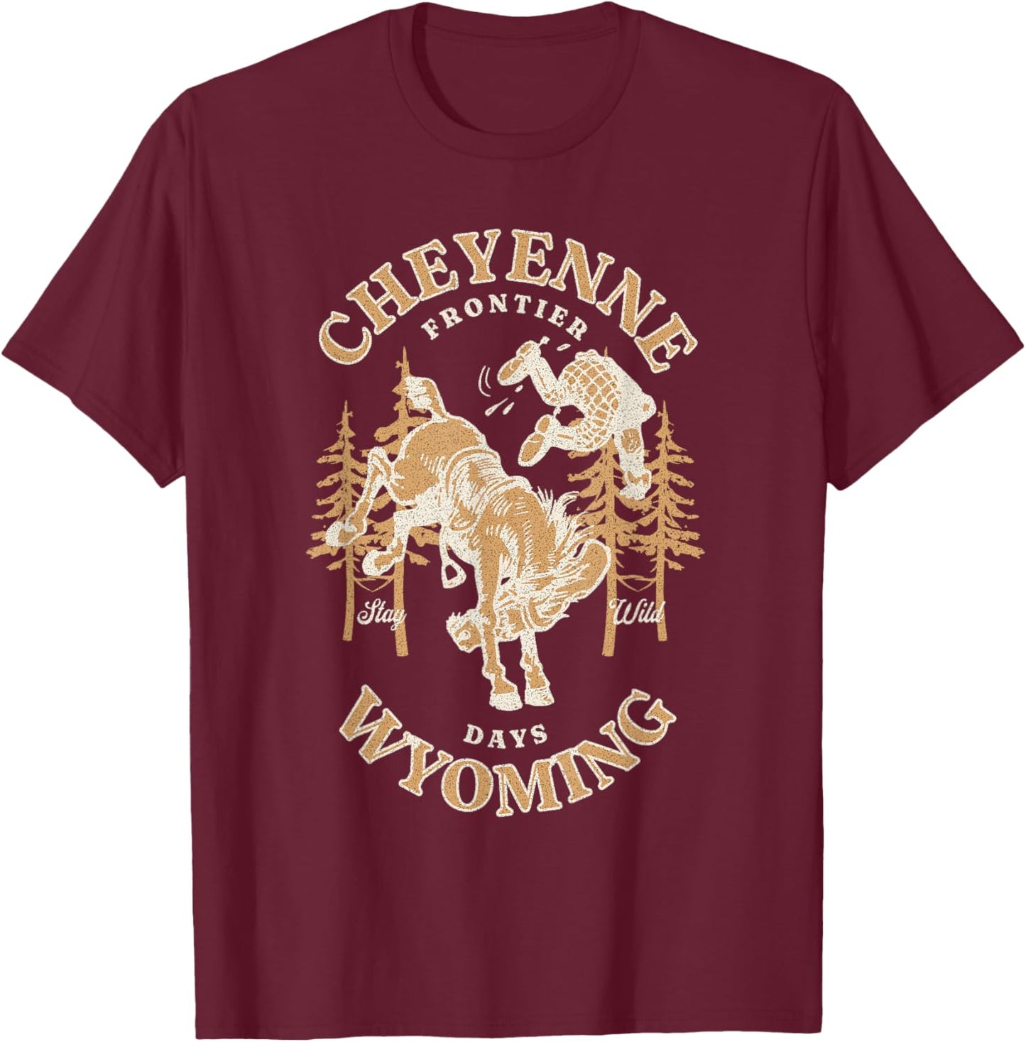 Cheyenne Wyoming Frontier Days T-Shirt - T-Shirt | Maroon