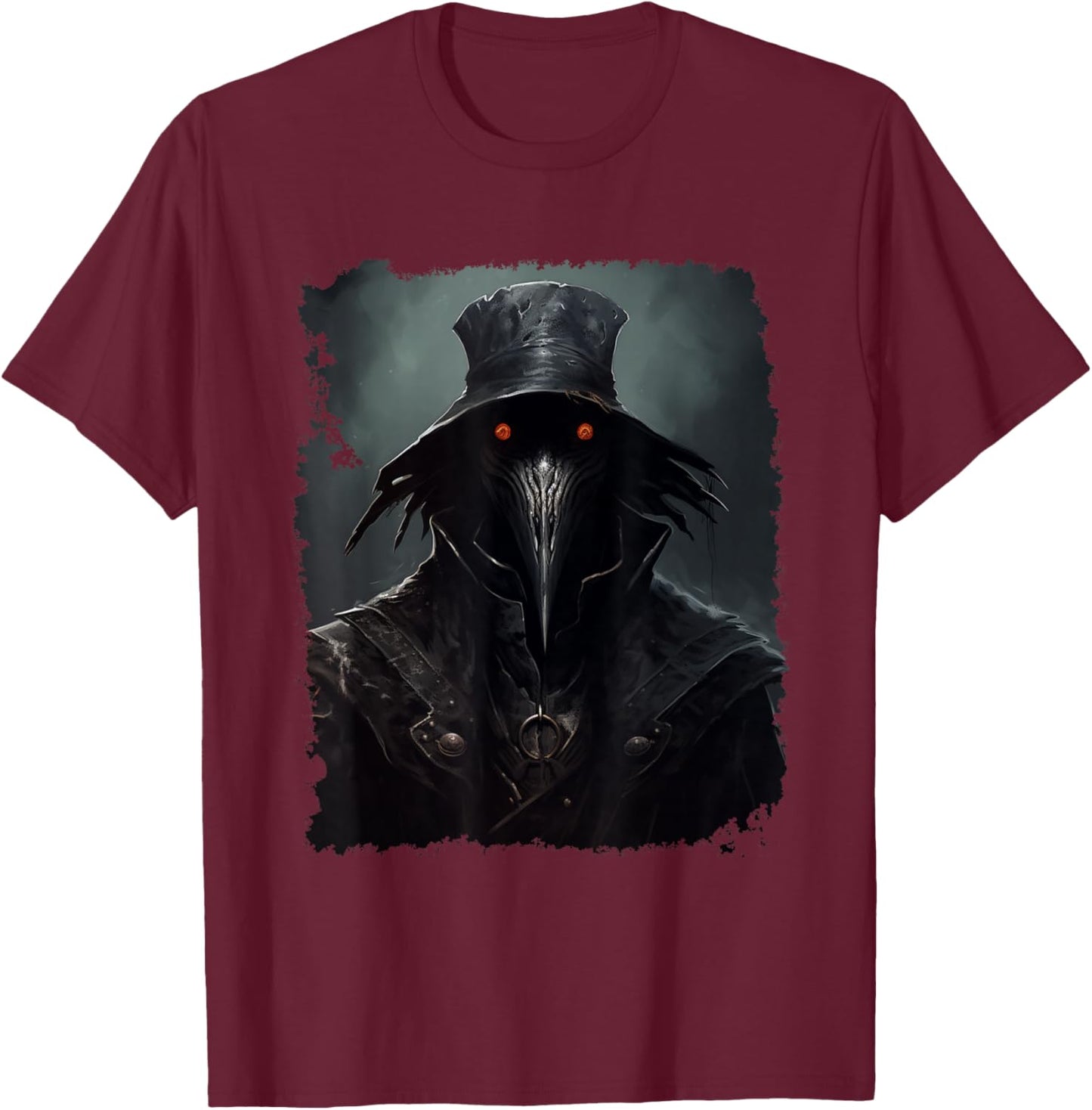 Plague Doctor T-Shirt - T-Shirt | Maroon