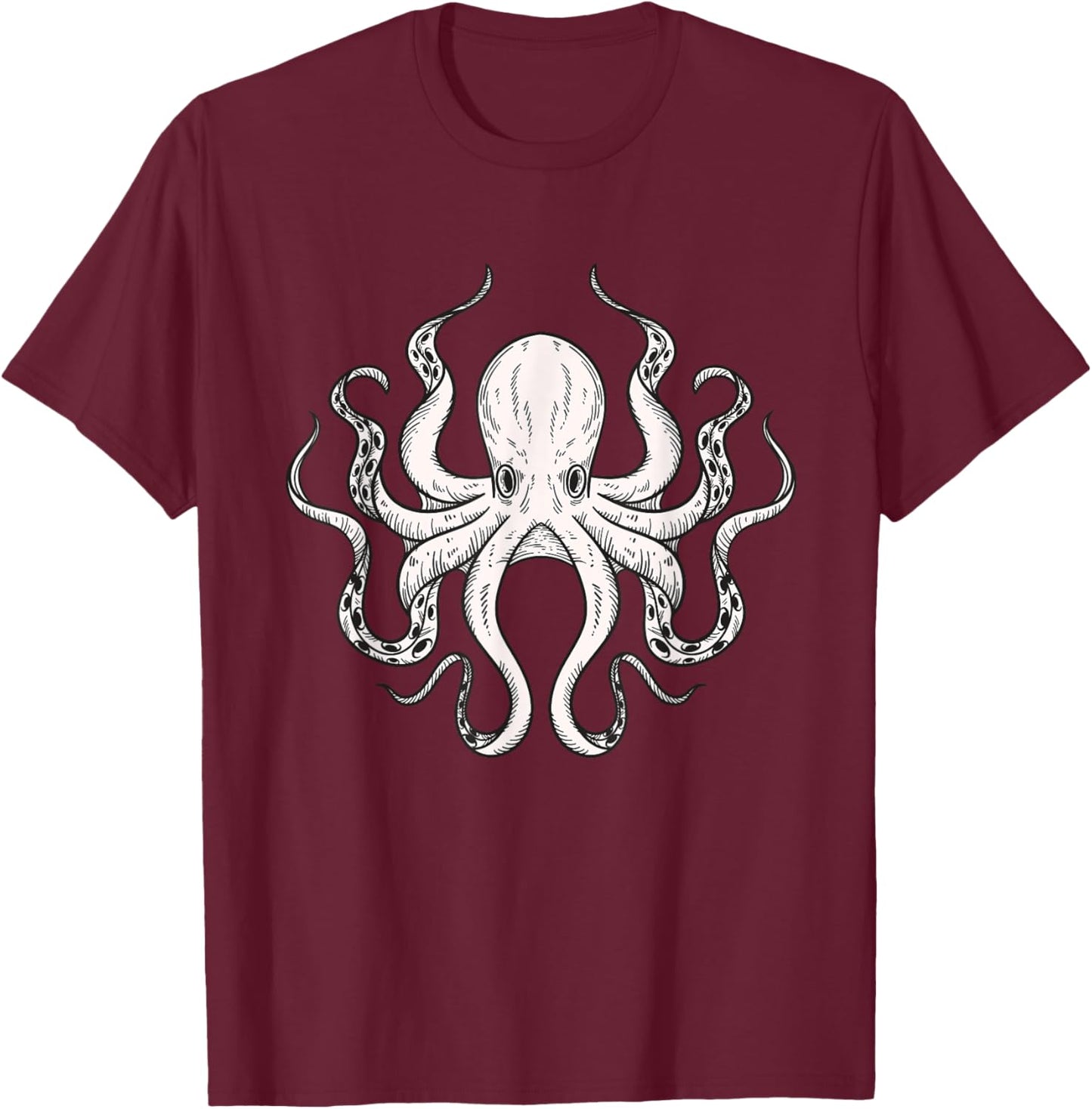 Octopus Kraken Men Women Boys Girls Kids T-Shirt - T-Shirt | Maroon