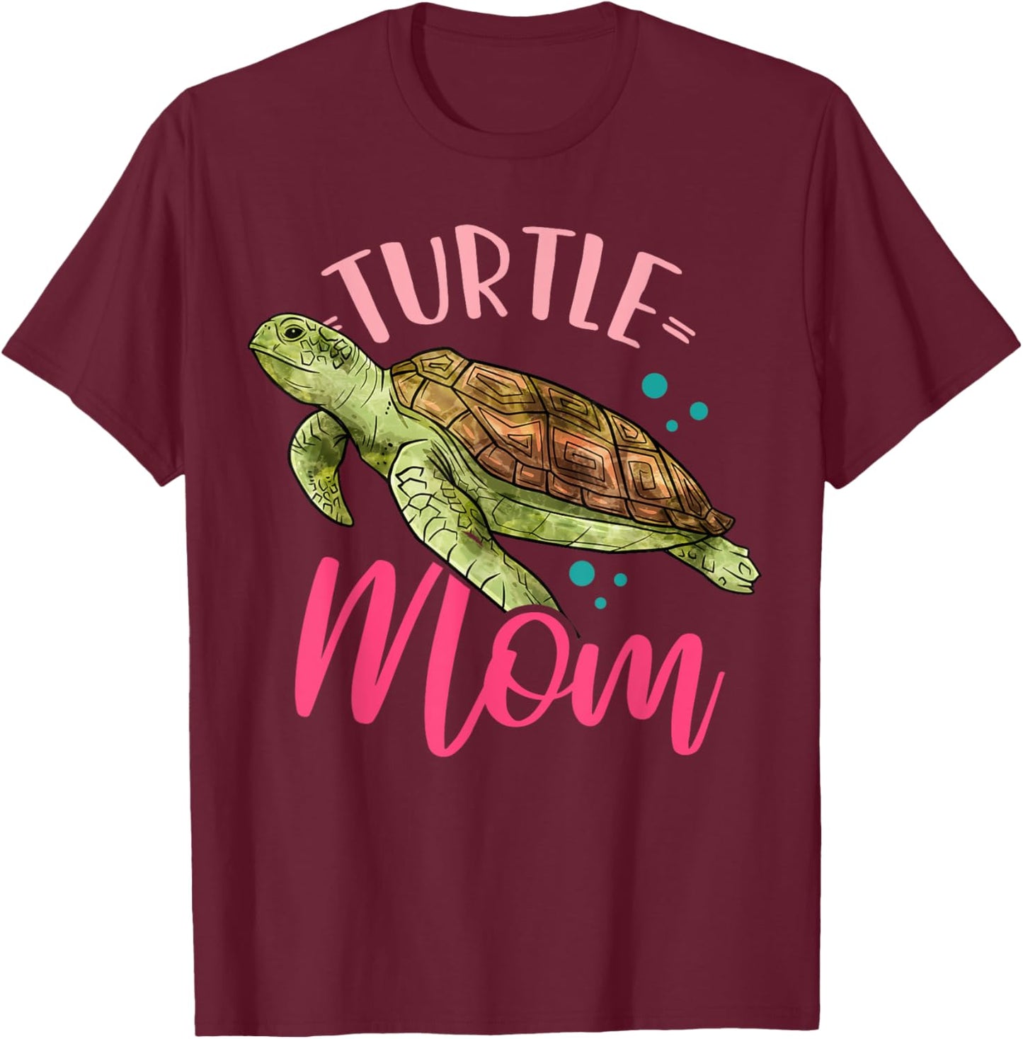Turtles Turtle Mom Mother's Day Funny Turtle Lover Gift T-Shirt - T-Shirt | Maroon