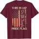 This is My Pride Flag USA Patriots Gun American Flag on Back T-Shirt - T-Shirt | Maroon