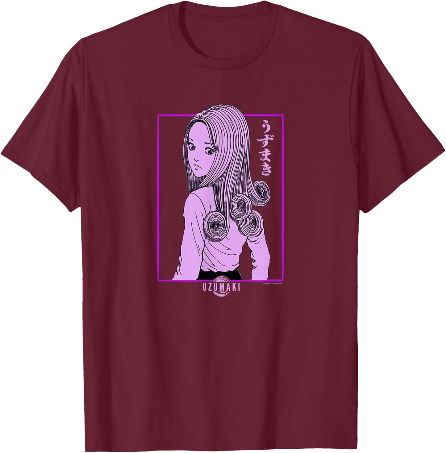 Uzumaki Kirie Looking Back T-Shirt - T-Shirt | Maroon
