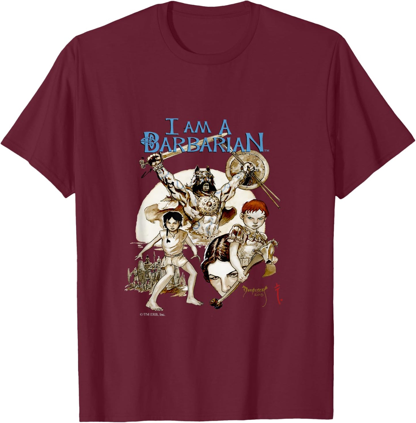 I Am A Barbarian T-Shirt - T-Shirt | Maroon
