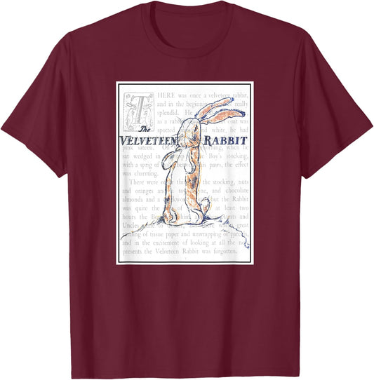 How Toys Become Real Stuffed Animal Velveteen Rabbit - Black, Small T-Shirt - T-Shirt | Maroon