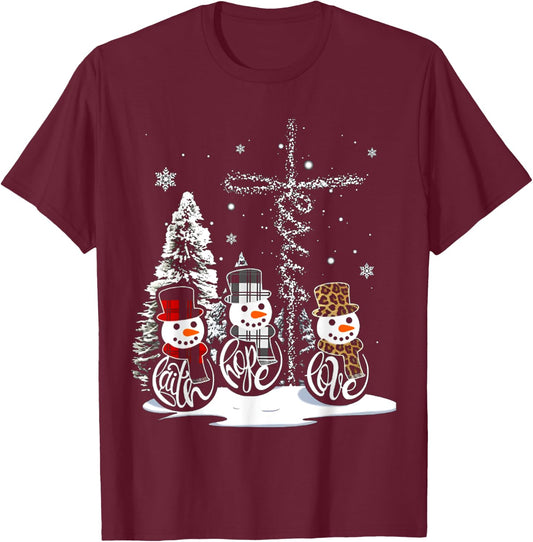 Christmas starts with Christ - faith hope love T-Shirt - T-Shirt | Maroon