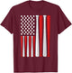 USA Flag - American Baseball Flag - Vintage Baseball Flag T-Shirt - T-Shirt | Maroon