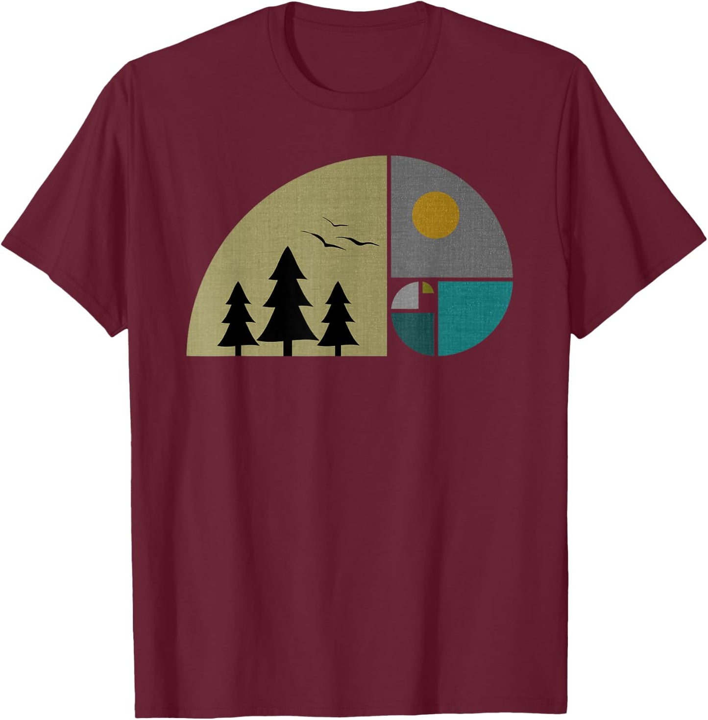 Fibonacci's Nature T-Shirt - T-Shirt | Maroon