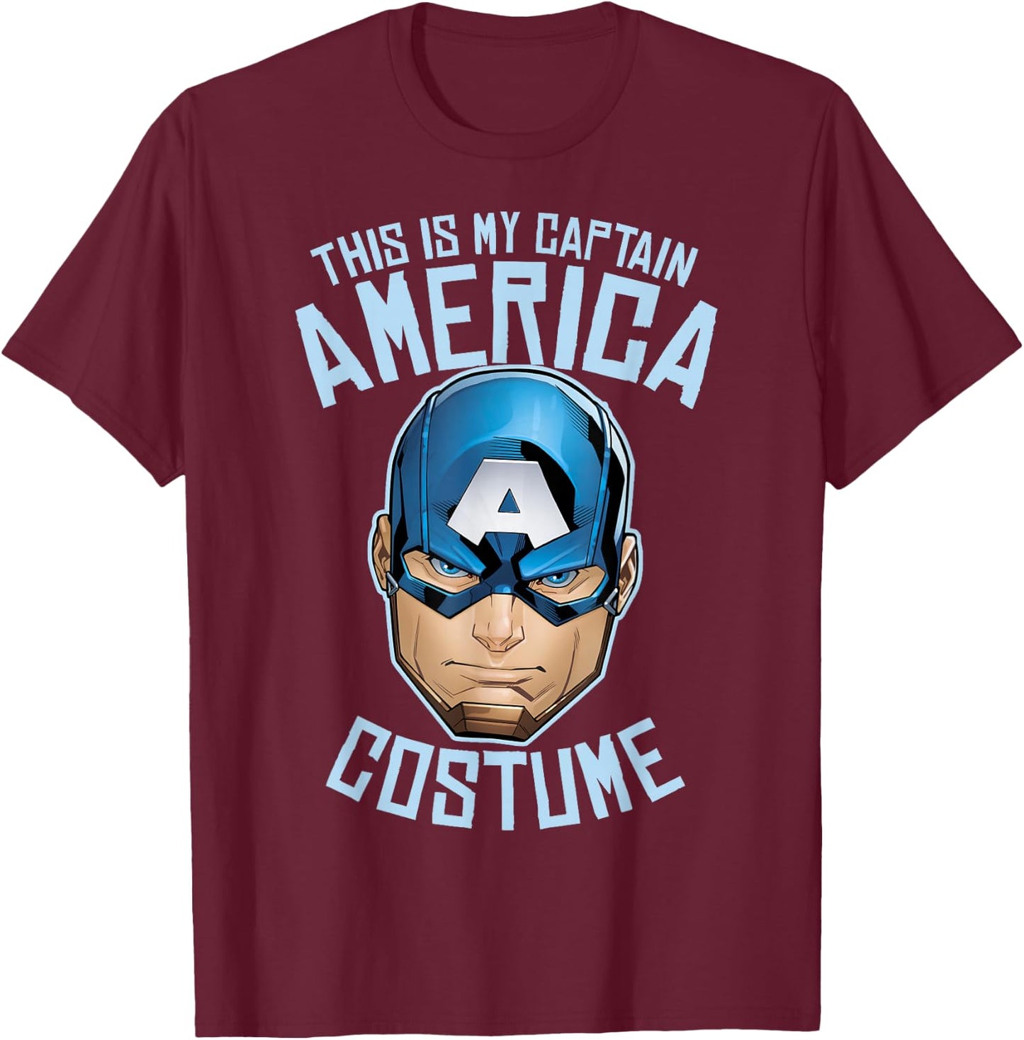 Marvel Captain America This is My Costume Halloween T-Shirt - T-Shirt | Maroon