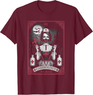 Cardiology Nurse Halloween Spooky Nursing Trick Or Treat T-Shirt - T-Shirt | Maroon