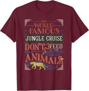 Disney Jungle Cruise World Famous Don't Feed The Animals V2 T-Shirt - T-Shirt | Maroon