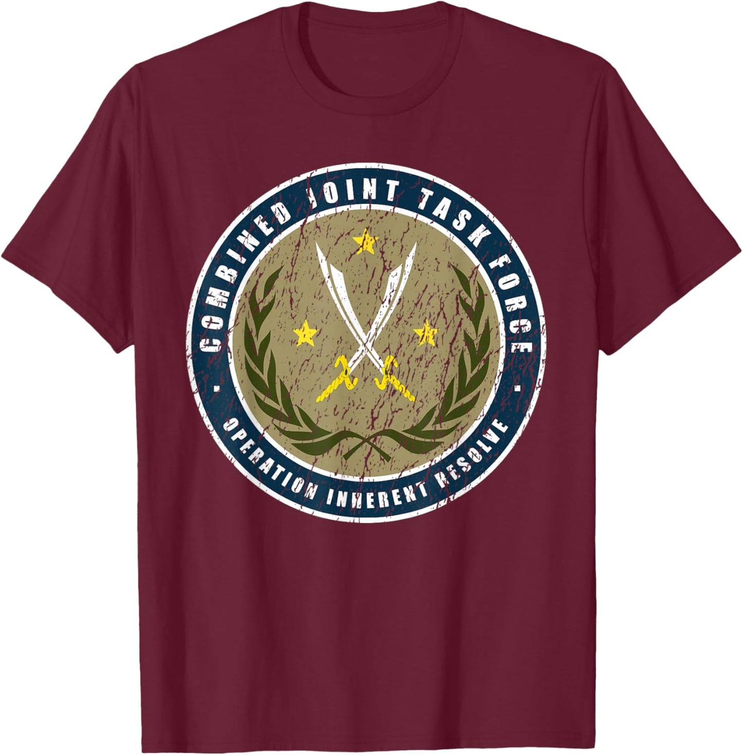Inherent Resolve Operation Combined Joint Task Force T-Shirt - T-Shirt | Maroon
