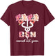 BSN Caduceus Bachelor Of Science In Nursing Student T-Shirt - T-Shirt | Maroon