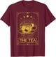 The Tea Drinker Tarot Card Reading Occult Dark Magic T-Shirt - T-Shirt | Maroon