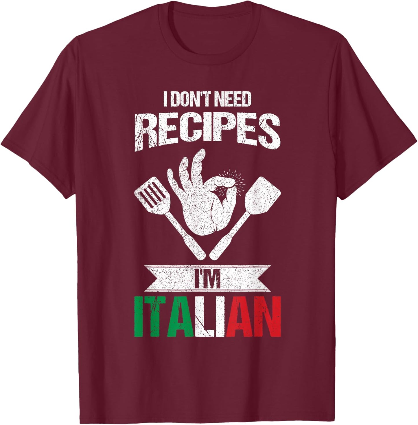 Italian Quotes Italy decor American Grown Italian Roots T-Shirt - T-Shirt | Maroon