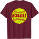 Nebraska Softball Ball T-Shirt - T-Shirt | Maroon