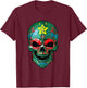 Veteran Sugar Skull Army Soldier Halloween Military Gifts T-Shirt - T-Shirt | Maroon