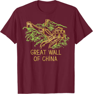 Great Wall of China T Shirt T-Shirt - T-Shirt | Maroon