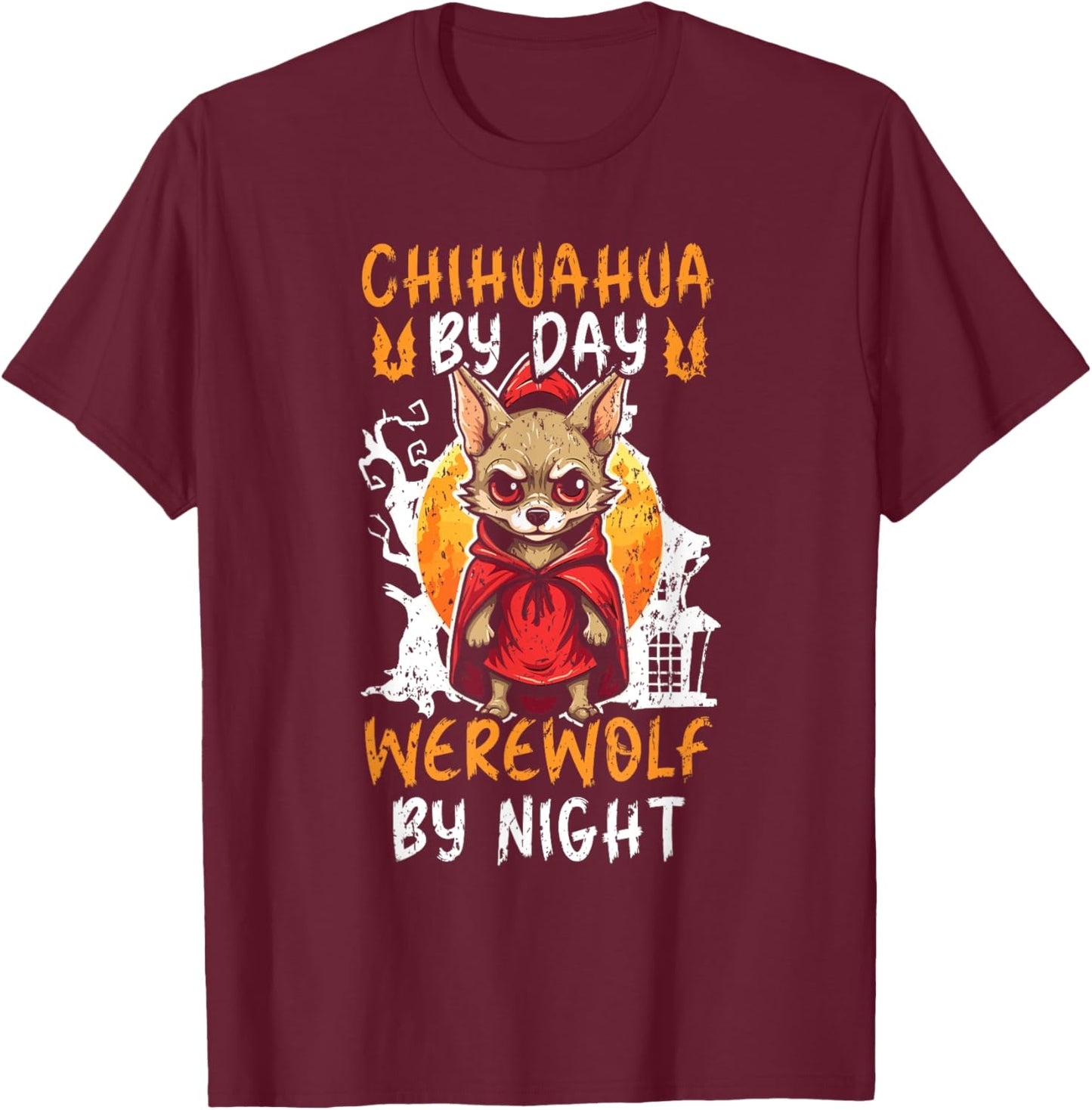 Chihuahua Halloween Puppy Trick Or Treat Spooky Dog Lover T-Shirt - T-Shirt | Maroon