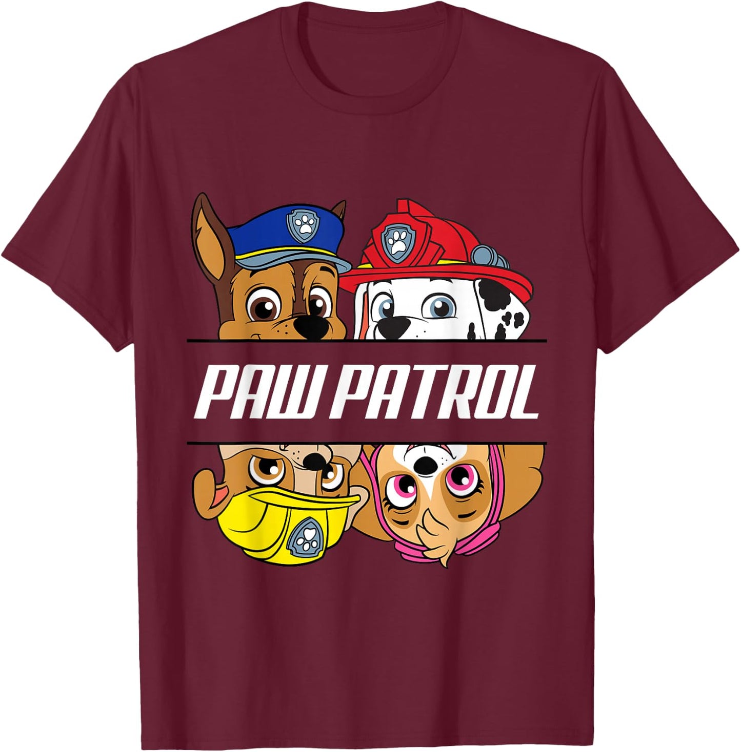 Paw Patrol No Pup Is Too Small T-Shirt - T-Shirt | Maroon