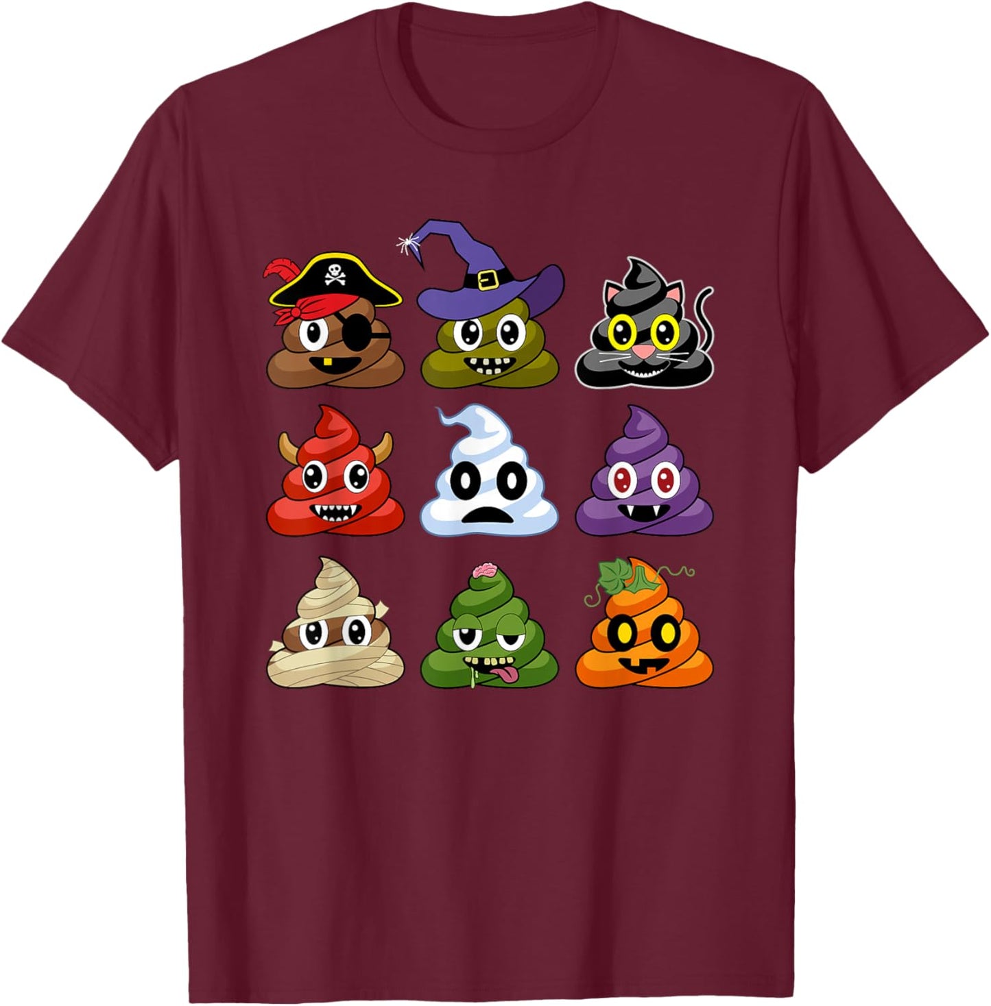 Poop's Halloween Costumes Funny T-Shirt - T-Shirt | Maroon