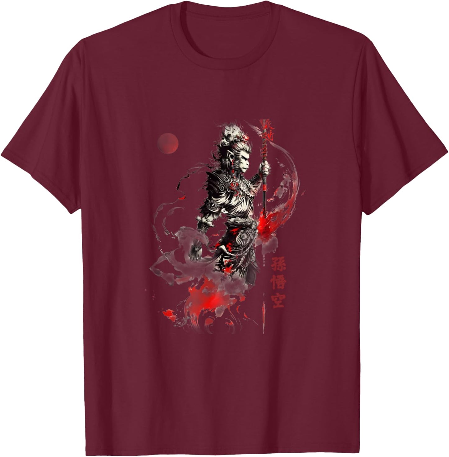 Sun Wukong The Monkey King T-Shirt - T-Shirt | Maroon