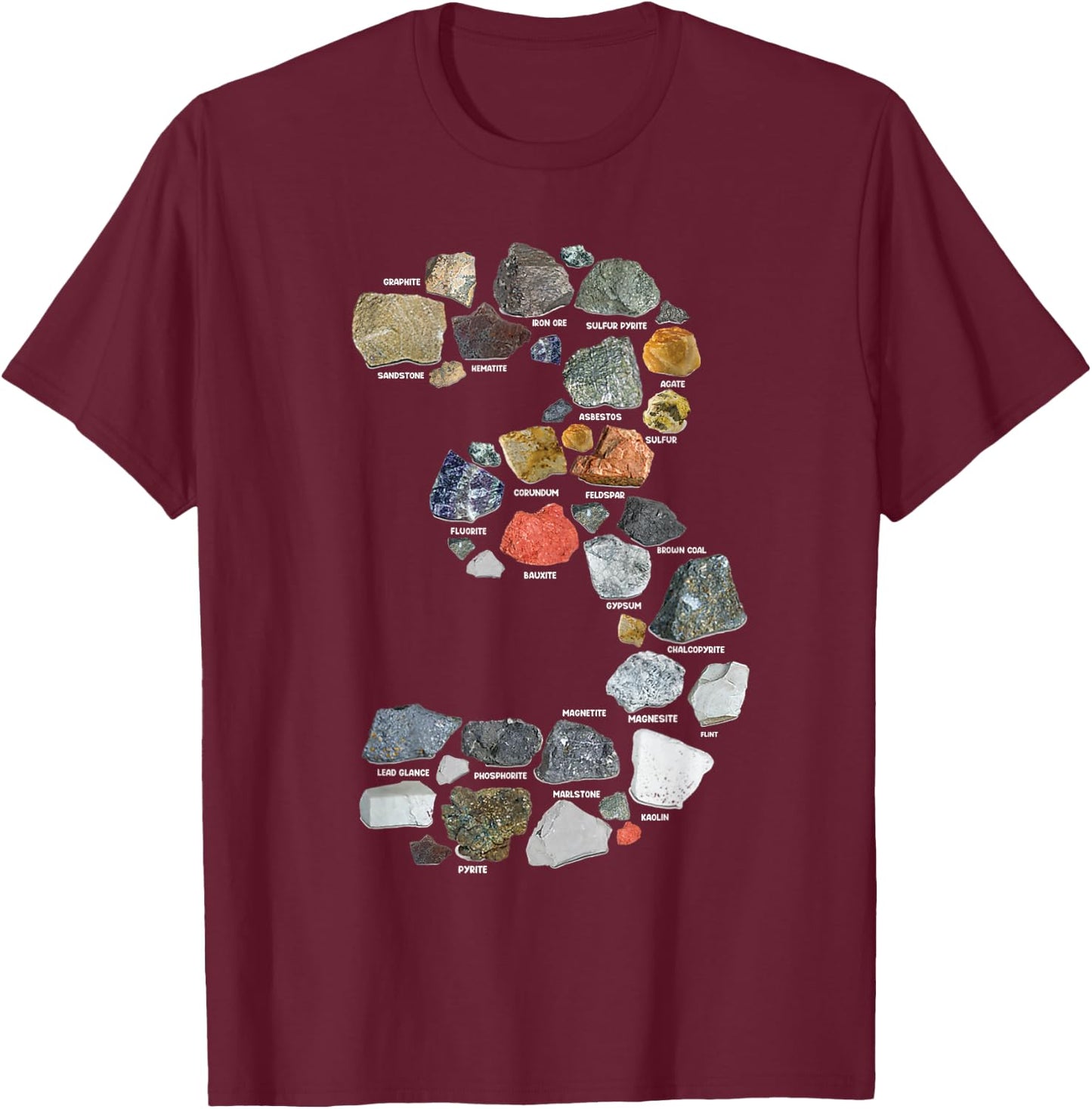 Geology 3 years Old Rock Collecting 3rd Birthday T-Shirt - T-Shirt | Maroon