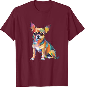 Chihuahua Dog , Small, Black T-Shirt - T-Shirt | Maroon