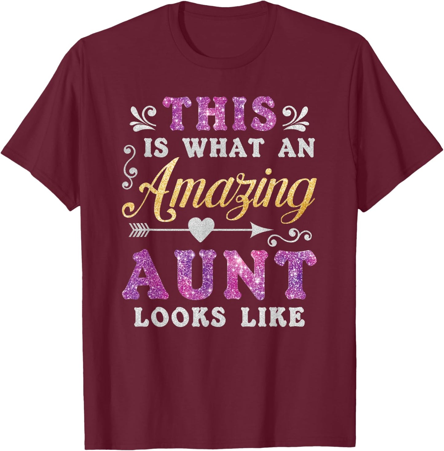 So sieht eine tolle Tante aus Funny Familienfrauen T-Shirt - T-Shirt | Maroon