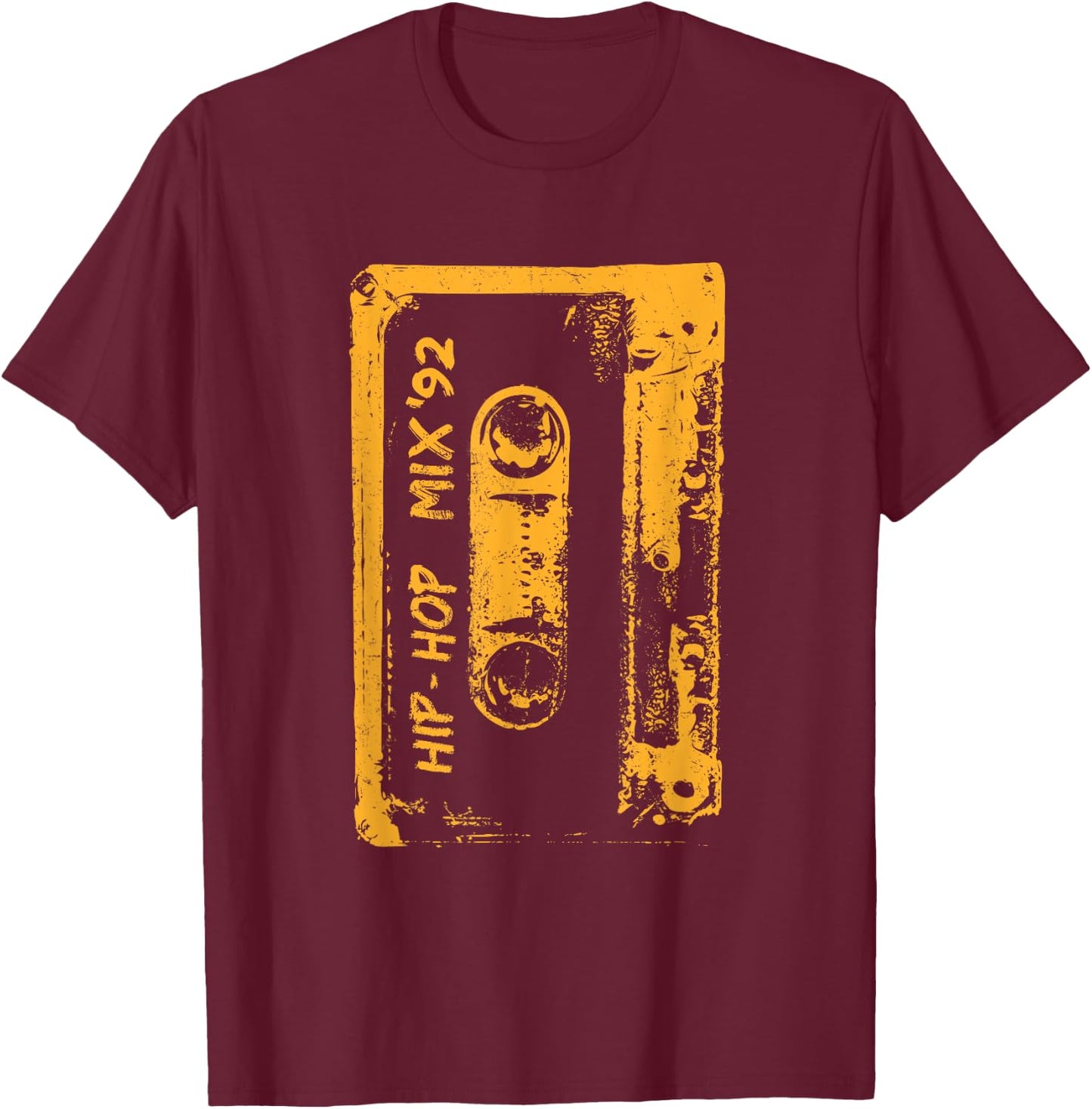 Hip Hop Rap Mixtape Cassette 90s Retro T-Shirt - T-Shirt | Maroon
