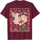 Ugly Christmas Otaku Ahegao Ecchi Etchi Lewd Hentai Kawaii T-Shirt - T-Shirt | Maroon
