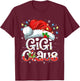 Gigi Claus Shirt Christmas Lights Pajama Family Matching T-Shirt - T-Shirt | Maroon