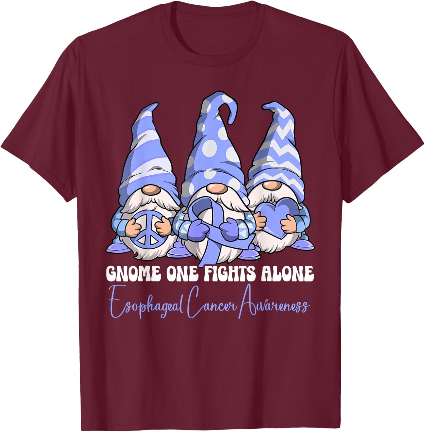 Esophageal Cancer Awareness T-Shirt - T-Shirt | Maroon