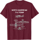 North American T6 Texan Harvard SNJ WW2 Airplane Blueprint T-Shirt - T-Shirt | Maroon