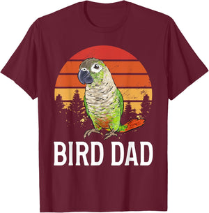 Green Cheek Conure Parrot Bird Dad T-Shirt - T-Shirt | Maroon