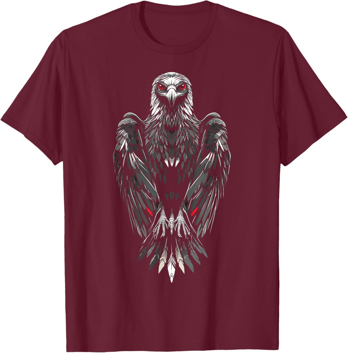 Vulture Bird Graphic Animal Artwork Vulture T-Shirt - T-Shirt | Maroon