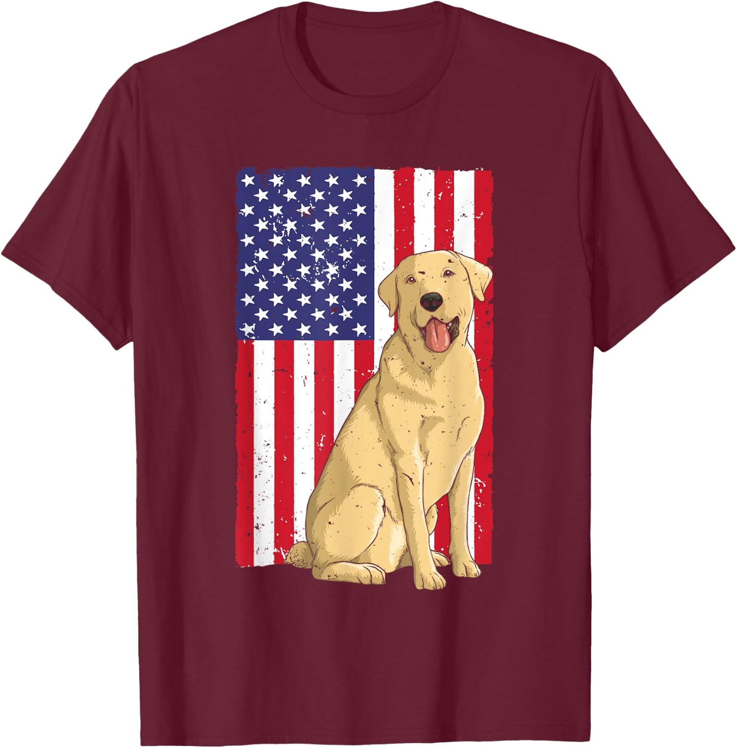 Cool Yellow Lab Art Women Yellow Labrador Retriever T-Shirt - T-Shirt | Maroon