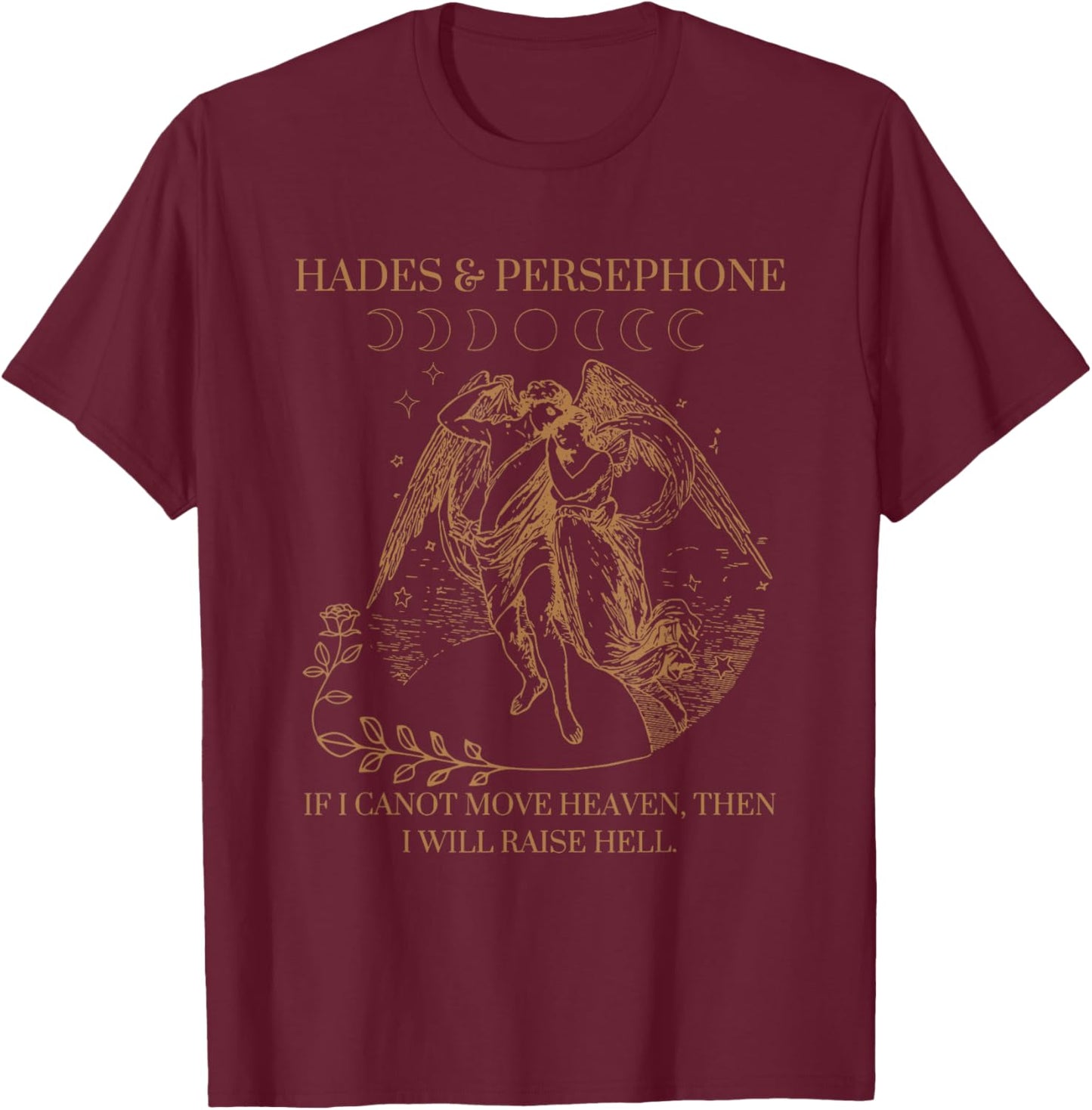 Hades and Persephone Mythology T-Shirt - T-Shirt | Maroon