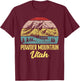 Powder Mountain Utah T-Shirt - T-Shirt | Maroon