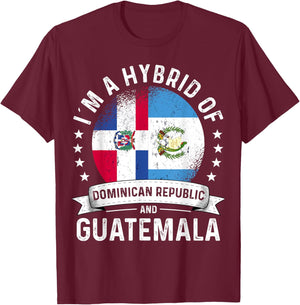 Dominican Republic Flag Guatemala Grown Guatemalan Flag T-Shirt - T-Shirt | Maroon