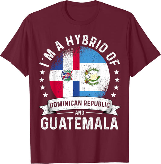 Dominican Republic Flag Guatemala Grown Guatemalan Flag T-Shirt - T-Shirt | Maroon