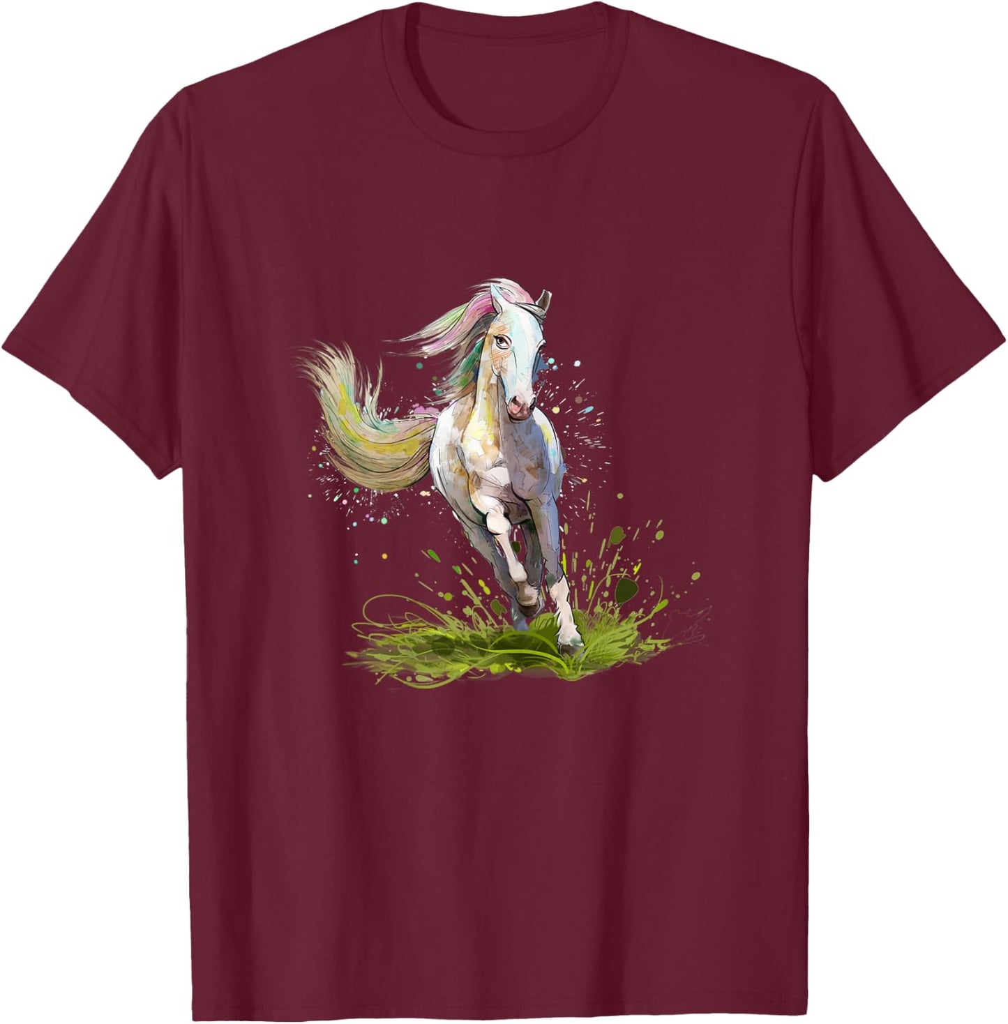 Horse Lover Shirt Girls Horseback Riding Equestrian Horse T-Shirt - T-Shirt | Maroon