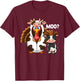 Thanksgiving Turkey Moo Cow Moo T-Shirt - T-Shirt | Maroon
