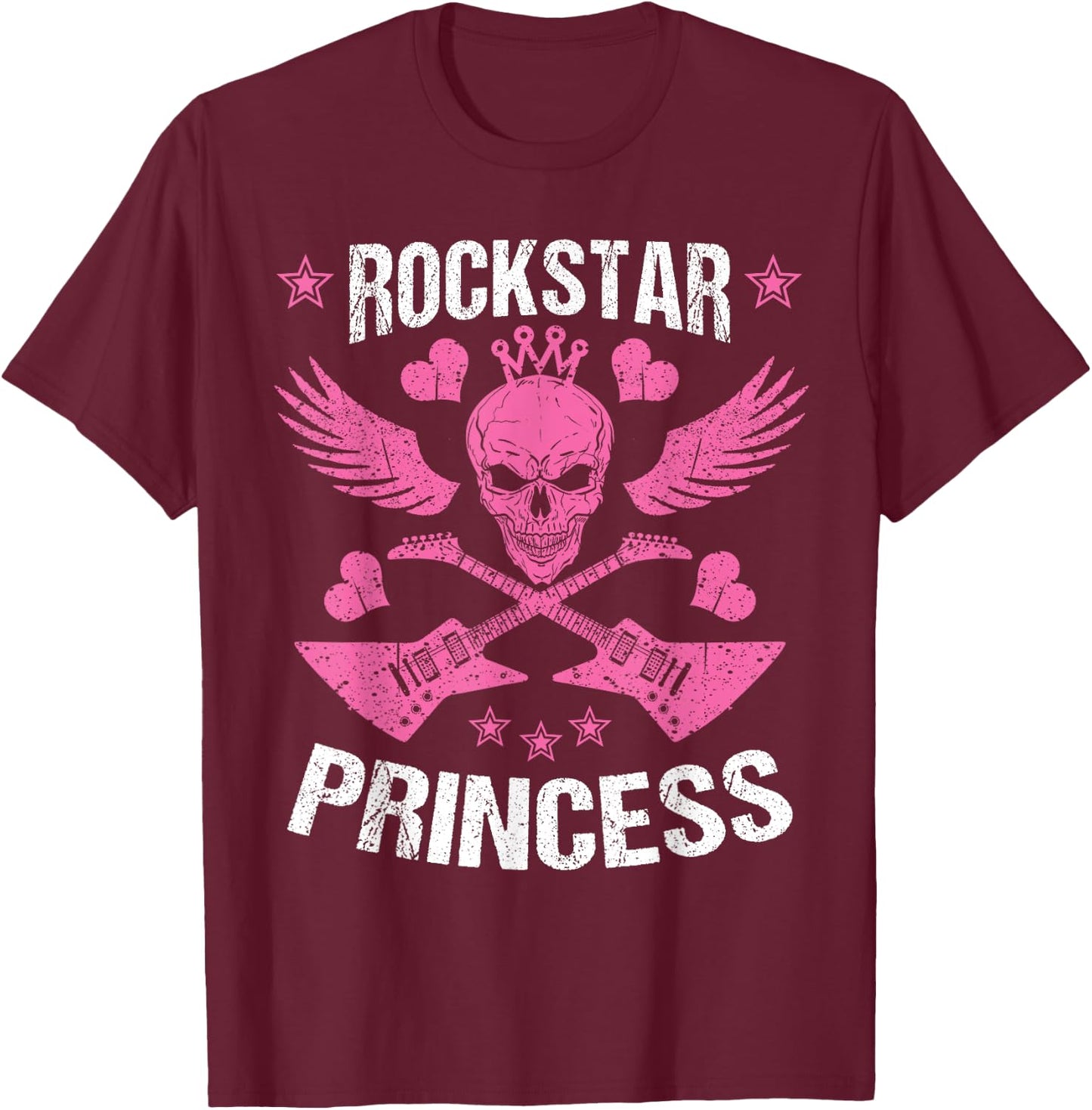 Cool Girls Rockstar Gift Funny Pop Star Princess Music Lover T-Shirt - T-Shirt | Maroon