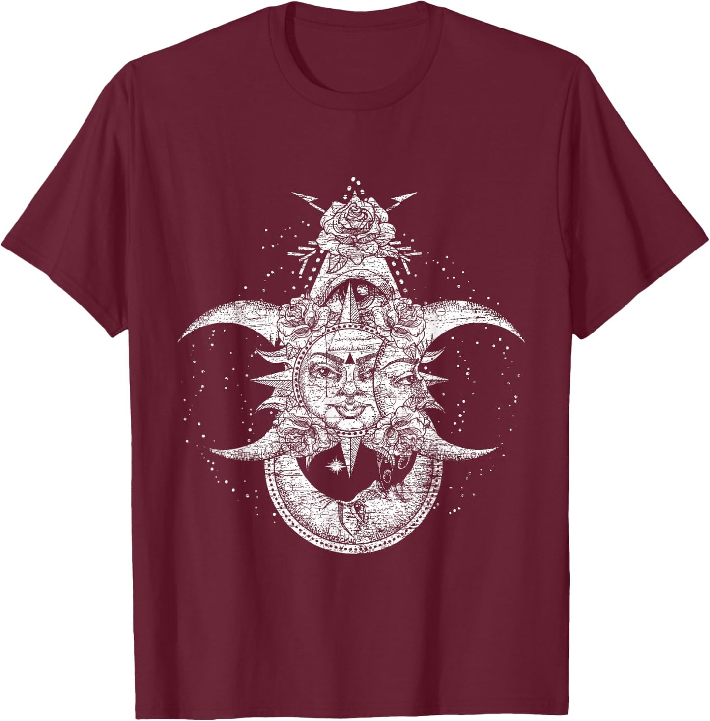 Moon Sun Astronomer Gift Astronomy T-Shirt - T-Shirt | Maroon