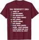 Anime Gamer Shirt My Perfect Day Watch Anime Play Video Game T-Shirt - T-Shirt | Maroon