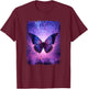 Butterfly Lover Insect Men Women Purple Glitch Butterfly Art T-Shirt - T-Shirt | Maroon