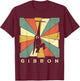 Vintage Gibbon Lover Retro Style Animal T-Shirt - T-Shirt | Maroon