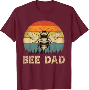 Vintage Bee Dad Bee Lovers Daddy Father's Day T-Shirt - T-Shirt | Maroon